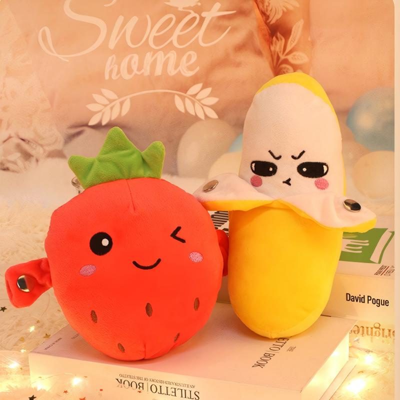 Strawberry and banana plush