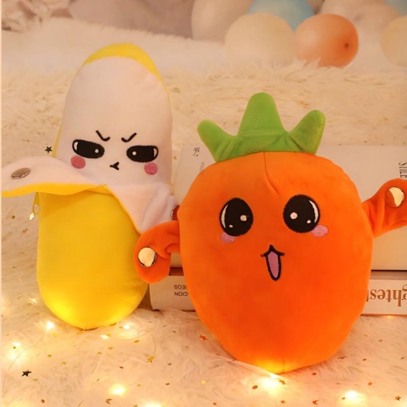 MeloMates banana and carrot interactive music plush toys